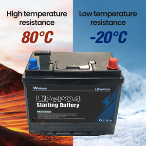 可回收利用的12V60Ah汽车启停电池，带电量和电压显示，铅酸替代品，800CCA启动电池 - Product Image 1