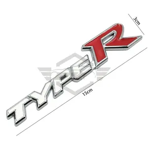 Großhandel TYP R Metall 3d Auto dekorative Emblem Abzeichen Aufkleber