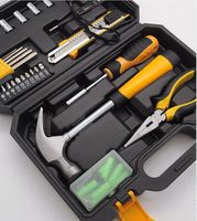 Kit d'outils multifonctionnels industriels OEM de 28 pièces pour l'entretien, ensemble de boîte à outils combinée comprenant tournevis, clé à molette, pinces et outils à main
