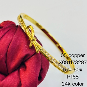 XUPING Jewelry Dubai Wholesale 24k Gold Plated <strong>Copper</strong> Chunky Fashion Jewelry Bracelets Women <strong>Bangles</strong> - Product Image 3
