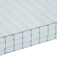Haute qualité 10 ans de garantie 50 microns revêtement UV polycarbonate feuille creuse/structure en nid d'abeille utilisée dans la serre