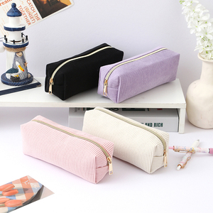 Vendita calda logo personalizzato velluto a coste astuccio <span class=keywords><strong>per</strong></span> scuola forniture grazioso astuccio Kawaii di grande capacità <span class=keywords><strong>per</strong></span> le ragazze - Product Image 1