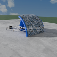Structure de Tente Gonflable Professionnelle pour la Construction, Imperméable, Résistante au Vent et au Soleil, Installation Facile, Hangar pour Hélicoptère