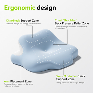 Oreiller <span class=keywords><strong>de</strong></span> lecture en <span class=keywords><strong>forme</strong></span> <span class=keywords><strong>de</strong></span> nuage ergonomique réglable en mousse à mémoire <span class=keywords><strong>de</strong></span> <span class=keywords><strong>forme</strong></span> pour la tête et le sommeil sur le ventre - Product Image 5