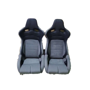 Asiento Universal <span class=keywords><strong>de</strong></span> Coche Modificado con Tela <span class=keywords><strong>de</strong></span> Ante Negro PVC y Tira <span class=keywords><strong>de</strong></span> Carbono Roja para Carreras - Product Image 5