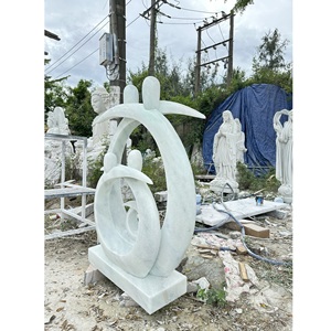 Oem hiện đại bằng đá cẩm thạch trắng tượng cho trang trí ngoài trời thiết kế trừu tượng 1 năm bảo hành hàng đầu bền Việt Nam handcarved nghệ thuật tượng - Product Image 1