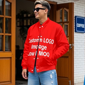 Veste <span class=keywords><strong>de</strong></span> baseball pour homme avec logo personnalisé en gros, style printemps et automne, veste universitaire décontractée <span class=keywords><strong>de</strong></span> haute qualité fabriquée en usine, pas <span class=keywords><strong>de</strong></span> MOQ - Product Image 3