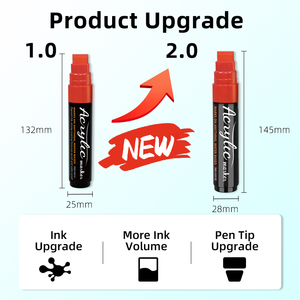 Черные маркеры для плакатов, гигантские пользовательские маркеры для граффити, профессиональные акриловые чернила 3-в-1, граффити, манга, школьные художественные принадлежности - Product Image 5