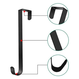 Creative Christmas <b>Wreath</b> <b>Hooks</b> Black Telescopic <b>Hook</b> Door Decorations Multifunctional <b>Hook</b> For Holiday Party Wall Decor - Product Image 3