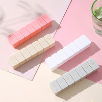 Boîte à pilules PP portable pour 7 jours, étanche, pour voyage, organisateur quotidien de médicaments et de vitamines, vente en gros