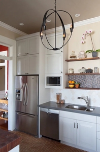 Entrepôts américains Ensemble d'armoires de cuisine modernes modulaires en <span class=keywords><strong>MDF</strong></span> laqué prêt à assembler avec comptoir en résine pour cave à vin et salle à manger - Product Image 2