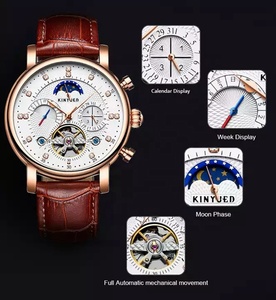 Reloj de Pulsera KINYUED de Lujo para Hombre, Automático, Mecánico, con Fase Lunar, Multifunción, Calendario Semanal - Product Image 6