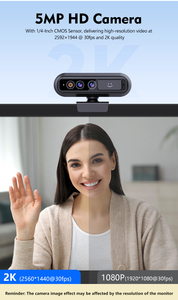 Cámara Web 2K con Sensor, Cámara USB Automática con Reconocimiento Facial para PC, Escritorio, Portátil, Videoconferencias - Product Image 2
