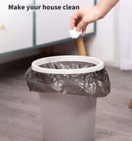 Sacs poubelles en plastique HDPE recyclé imprimés en couleurs et tailles personnalisées, thermoscellables, à ouverture plate, en rouleau, emballés en carton, jetables