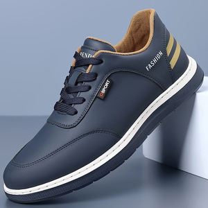 Zapatos Casuales para Hombre, Suela Suave, Tacón Plano, con Cordones, Modernos, Transpirables, para Caminar, Tallas Juveniles 39 40 41 42 43 44 - Product Image 1