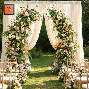 Décoration <span class=keywords><strong>de</strong></span> mariage personnalisée pour la mariée : Arrangements floraux <span class=keywords><strong>de</strong></span> lys sauvages, <span class=keywords><strong>Arche</strong></span> <span class=keywords><strong>de</strong></span> <span class=keywords><strong>jardin</strong></span> <span class=keywords><strong>en</strong></span> <span class=keywords><strong>fer</strong></span> forgé rose et orange - Product Image 4