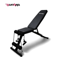 Banc de musculation réglable avec bandes de résistance, banc d'entraînement pliable pour la maison, banc de fitness plat, incliné et décliné – Direct Usine