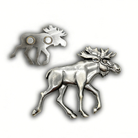 Aimants de réfrigérateur en métal personnalisés en usine, animaux 3D assortis, cerf, aimant de réfrigérateur antique en forme de mouflon