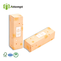 Boîte d'emballage cosmétique orange, boîte en papier rigide de luxe pour les ensembles de produits de soin de la peau et de beauté