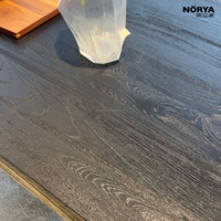 Table basse moderne NORYA en charbon de bois noir, style minimaliste, profil bas, structure métallique durable, bois écologique, pour salon