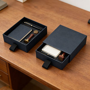 Scatole Regalo di Lusso Personalizzate in Cartone Kraft, Sottili con Cassetto Scorrevole per Profumi, Cosmetici e Gioielli - Product Image 3