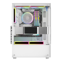AntarcChill ATX Micro-ATX Case RGB Gabinete Gaming White PC Case Desktop ARGB Computer Accessories Desktop Cabinet