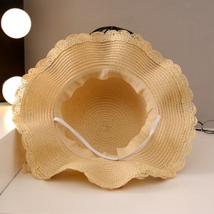 Cherry-phong cách mô phỏng Raffia rơm mùa hè Sun <span class=keywords><strong>hat</strong></span> cho cô gái bảo vệ trẻ em của phụ kiện cho bãi biển vaions hoặc sử dụng hàng ngày - Product Image 3
