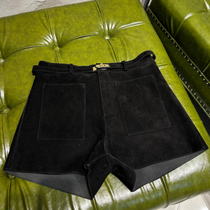 Shorts <span class=keywords><strong>in</strong></span> <span class=keywords><strong>pelle</strong></span> nera Shorts <span class=keywords><strong>in</strong></span> <span class=keywords><strong>pelle</strong></span> scamosciata <span class=keywords><strong>pantaloncini</strong></span> da donna <span class=keywords><strong>in</strong></span> vera <span class=keywords><strong>pelle</strong></span> con cintura 2025 primavera nuovi - Product Image 2