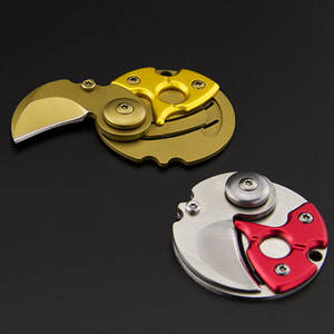 Llavero plegable portátil de acero inoxidable, cuchillo OEM personalizable, grado DIY para acampar - Product Image 3