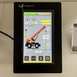 JL-5000 touch screen tipo seguro indicador de carga instalado para guindastes telescópicos guindastes terreno áspero guindastes móveis velocidade do vento