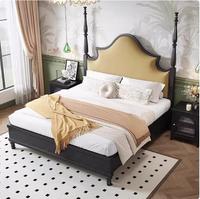 Offre Spéciale : Lit Double en Bois Massif au Design Épuré, Trois Options de Structure, Rangement Intégré, Couleur Personnalisable – Mobilier de Chambre pour Hôtels
