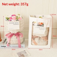 Bouquet de roses en fil de soie tricoté, fleurs artificielles créatives pour la fête des mères, sensation haut de gamme, douces, longue durée, pour la remise des diplômes