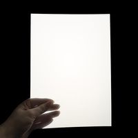 Feuille diffuseur optique givrée LED laiteuse PP PC PS Polycarbonate Polystyrène pour l'éclairage