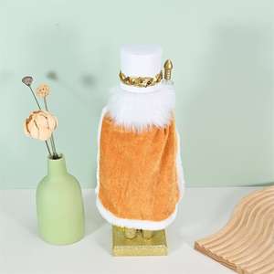 클래식 수제 나무 세밀 조각 인형 피규어 크리스마스 축제 장식 수집품 킹 넛크래커 - Product Image 2