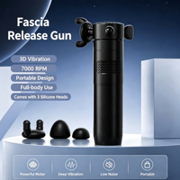 Masseur de thérapie par vibration en gros, 7000 tr/min, 6 vitesses, 3 têtes de massage, sans fil, Type-C, portable, pour soulagement musculaire complet du corps