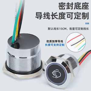 Smart Touch <b>Switch</b> with Embedded Metal Infrared <b>Sensor</b> Dual-Color Waterproof 12V/24V Control Indicator <b>Lights</b> Product - Product Image 2