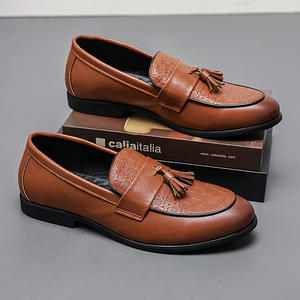 Chaussures Oxford à enfiler en cuir véritable respirantes, style européen, pour bureau, carrière et mariage, collection été-automne 2026, les plus vendues - Product Image 1