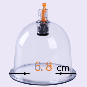 BY Baoyi P03-5,2 cm Kunststoff Hijama Cups Großhandel PS Handpumpe Einweg therapie Vakuum Cups Set Saug Schröpfen <span class=keywords><strong>Massage</strong></span> - Product Image 3