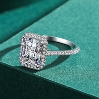 JZ1475 bague de fiançailles en argent sterling S925 pour femme bijoux de fête