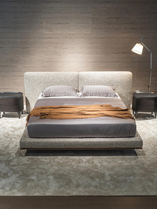 Cama Brera, Estilo Italiano Minimalista, de Lino y Algodón, para Dormitorio Grande, 1.8 Metros, Doble, Extra Ancha, Estilo Italiano de Guangdong - Product Image 4