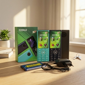 Téléphone <span class=keywords><strong>portable</strong></span> 3G à clavier 2,4 pouces débloqué avec grande batterie, <span class=keywords><strong>touches</strong></span> rapides, appels audio et vidéo, double SIM - Product Image 2