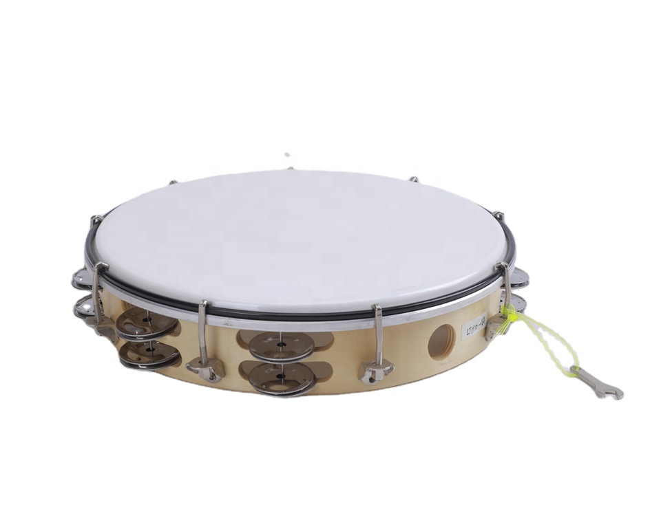 Tambourine Sản phẩm mới bằng gỗ Tambourine và tay trống cho nhạc cụ bằng gỗ tay trống