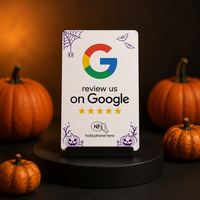 Carte NFC Spooky Halloween pour avis Google, en PVC RFID, pour fêtes costumées, bars, restaurants, Instagram