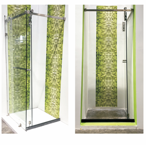Système coulissant moderne en acier inoxydable à 90 degrés <span class=keywords><strong>Eprotect</strong></span> Quincaillerie de porte de douche en verre sans cadre Porte en verre pour salle de bain - Product Image 1