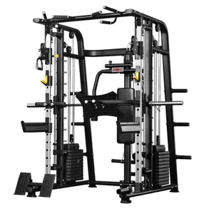 Source Factory Bodybuilding Multifunctional Pwer Cage Squat Rack Home Gym Equipment Smith Machine For Sale