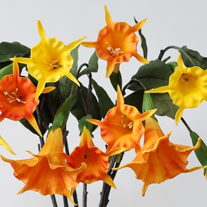 Flores Artificiales de Mandala de PU de Alta Gama, <span class=keywords><strong>Planta</strong></span> Verde, Decoración de Bodas, Flor Artificial de Datura Stramonium, Flores Artificiales al por Mayor - Product Image 3