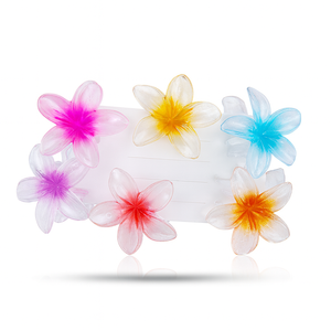 คลิปหนีบผมรูปดอกไม้สีสันสดใสสำหรับผู้หญิงและเด็กผู้หญิงเครื่องประดับผมอะคริลิกใสแฟชั่น - Product Image 2