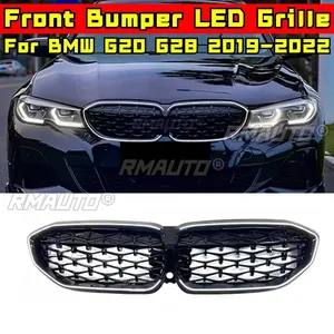 Grille de pare-chocs avant LED pour BMW Série 3 G20 G28 2019-2022, kit carrosserie, pièce de modification - Product Image 2