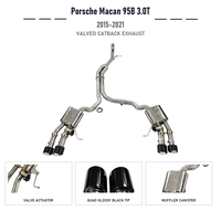 Kit d'échappement sport à valve Direct Fit pour Porsche Macan 95B 3.0T 2015-2021, silencieux à quatre sorties, embouts noirs brillants, haut débit, kit de tuning de course premium