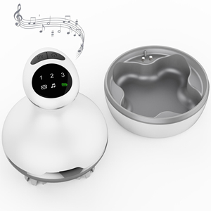 Mini masajeador de cuero cabelludo eléctrico inalámbrico portátil más Popular, máquina de masaje de cabeza de música <span class=keywords><strong>relajante</strong></span> para aliviar el estrés - Product Image 1